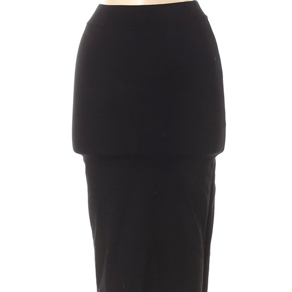 Jarbo Casual Skirt Black Midi Calf Length Fitted Size M #539 - Picture 1 of 4